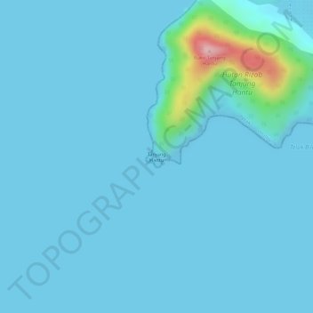 Mappa topografica Tanjung Hantu, altitudine, rilievo