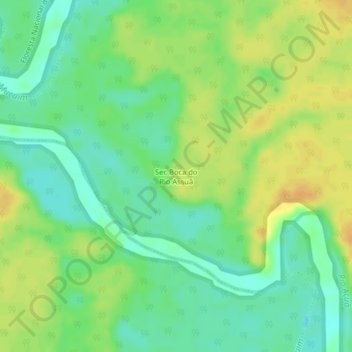 Mappa topografica Ser. Boca do Rio Assuã, altitudine, rilievo