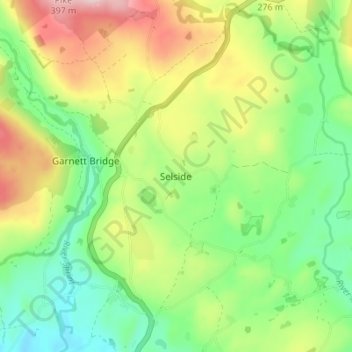 Mappa topografica Selside, altitudine, rilievo
