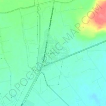 Mappa topografica La Ventosa, altitudine, rilievo