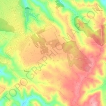 Mappa topografica Vales, altitudine, rilievo