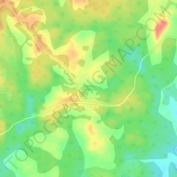 Mappa topografica Mapou, altitudine, rilievo
