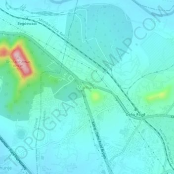 Mappa topografica Mamurdi, altitudine, rilievo