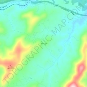 Mappa topografica The Sage, altitudine, rilievo