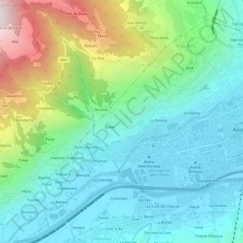 Mappa topografica Pléod, altitudine, rilievo