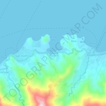 Mappa topografica Minolo, altitudine, rilievo