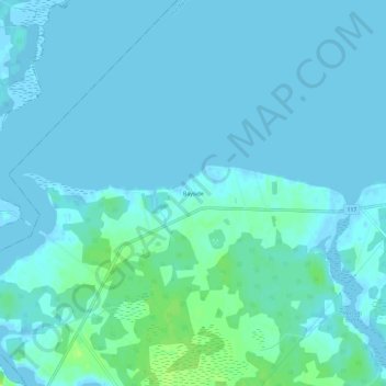 Mappa topografica Bayside, altitudine, rilievo