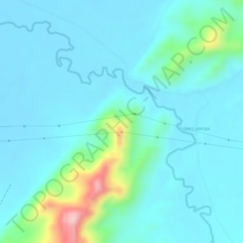 Mappa topografica LAS PAILAS, altitudine, rilievo