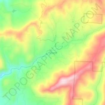 Mappa topografica Fort Jones, altitudine, rilievo