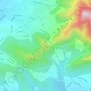 Mappa topografica La Crucita, altitudine, rilievo
