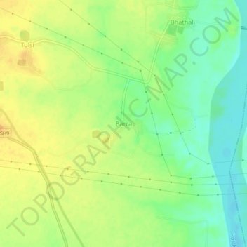 Mappa topografica Barra, altitudine, rilievo