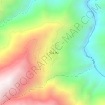Mappa topografica Umapata, altitudine, rilievo