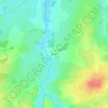 Mappa topografica Neuville, altitudine, rilievo
