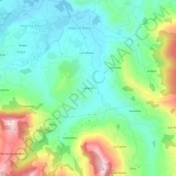 Mappa topografica Linares, altitudine, rilievo