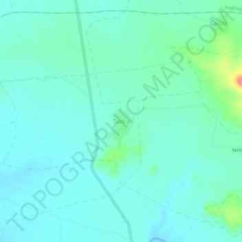 Mappa topografica Todra, altitudine, rilievo