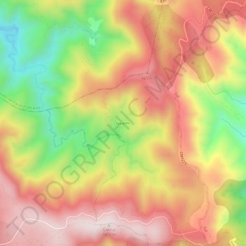 Mappa topografica Gourim, altitudine, rilievo