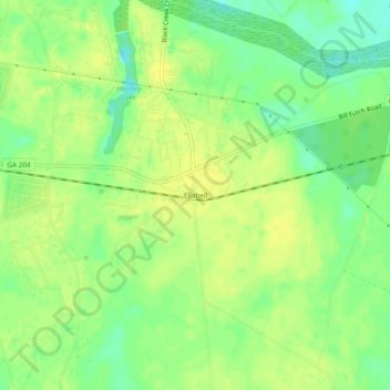 Mappa topografica Ellabell, altitudine, rilievo