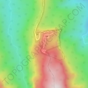 Mappa topografica Binna Burra, altitudine, rilievo