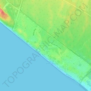 Mappa topografica Matalascañas, altitudine, rilievo