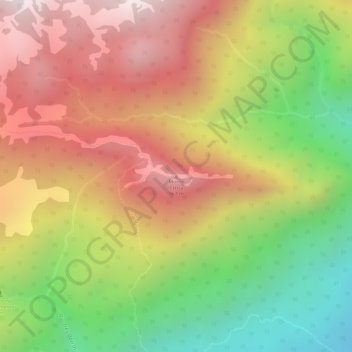 Mappa topografica Monte Crista, altitudine, rilievo
