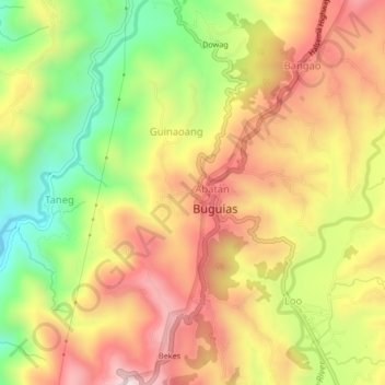 Mappa topografica Ambabag, altitudine, rilievo