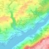 Mappa topografica Streat Nevez, altitudine, rilievo