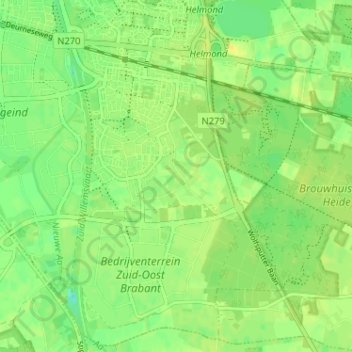 Mappa topografica De Weijer, altitudine, rilievo
