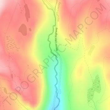 Mappa topografica Upper Provo River Falls, altitudine, rilievo