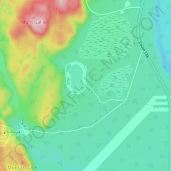 Mappa topografica Lac-Labrie, altitudine, rilievo