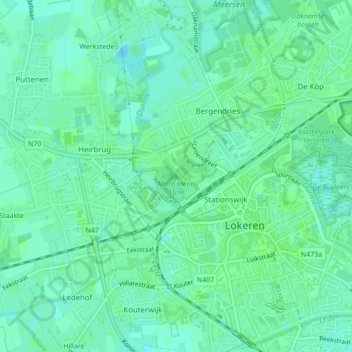 Mappa topografica Mont Henri, altitudine, rilievo
