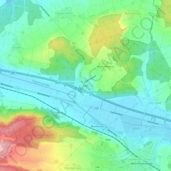 Mappa topografica Lätti, altitudine, rilievo