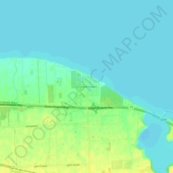 Mappa topografica Vineland Station, altitudine, rilievo