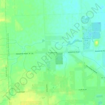 Mappa topografica Gardendale, altitudine, rilievo