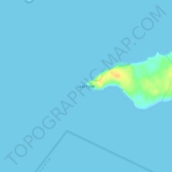 Mappa topografica Lyall Point, altitudine, rilievo
