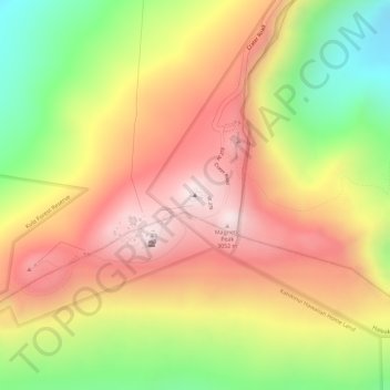 Mappa topografica Puʻuʻulaʻula, altitudine, rilievo