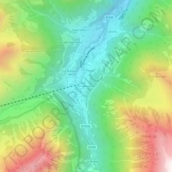 Mappa topografica Le Haougara, altitudine, rilievo