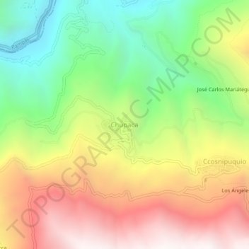 Mappa topografica Chupaca, altitudine, rilievo