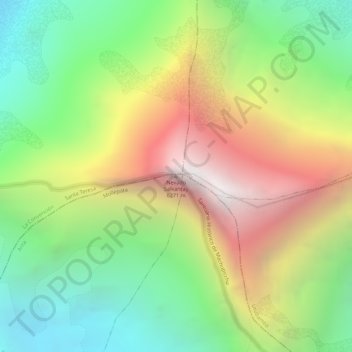 Mappa topografica Nevado Salkantay, altitudine, rilievo