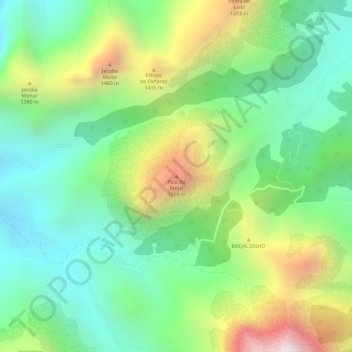 Mappa topografica Pico do Brejal, altitudine, rilievo