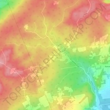 Mappa topografica Rock Mill, altitudine, rilievo