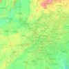 Mappa topografica Cobb, altitudine, rilievo