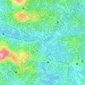 Mappa topografica Carrefour MEEC, altitudine, rilievo