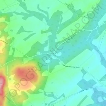 Mappa topografica Knoxlyn, altitudine, rilievo