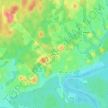 Mappa topografica Pulcapa, altitudine, rilievo