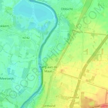 Mappa topografica Nattenhoven, altitudine, rilievo