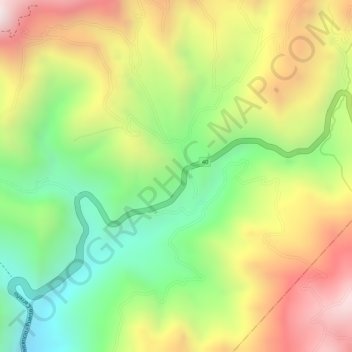 Mappa topografica Zabaletas, altitudine, rilievo