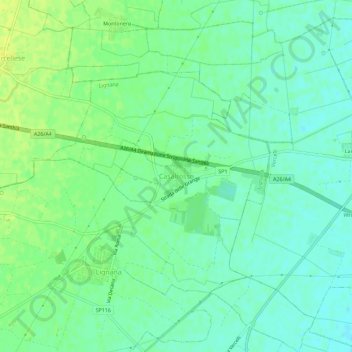 Mappa topografica Casalrosso, altitudine, rilievo