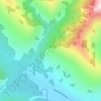 Mappa topografica Rocky Mountains, altitudine, rilievo