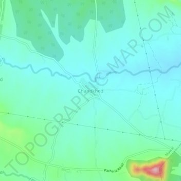 Mappa topografica Chandkhed, altitudine, rilievo