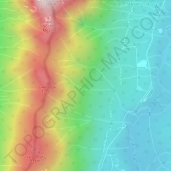 Mappa topografica Temple Giant, altitudine, rilievo